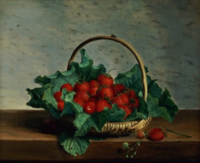 Basket of Strawberries by Johan Laurents Jensen